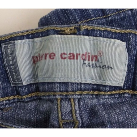 Pierre Cardin Women's Distressed Embroidered Straight Leg Jeans Size 5/6 - Picture 7 of 9
